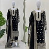 Rtc 5782 Faux Gorgette Thread With Sequnce With Lace Broder Top With Pant Dupatta Bulk Orders In India